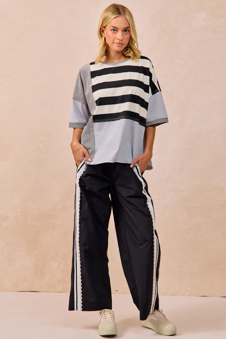 Reese Side Contrast and Lace Detailed Track Pants