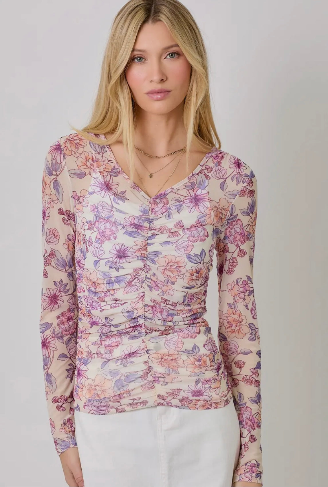 Dalia Floral Rushing Top