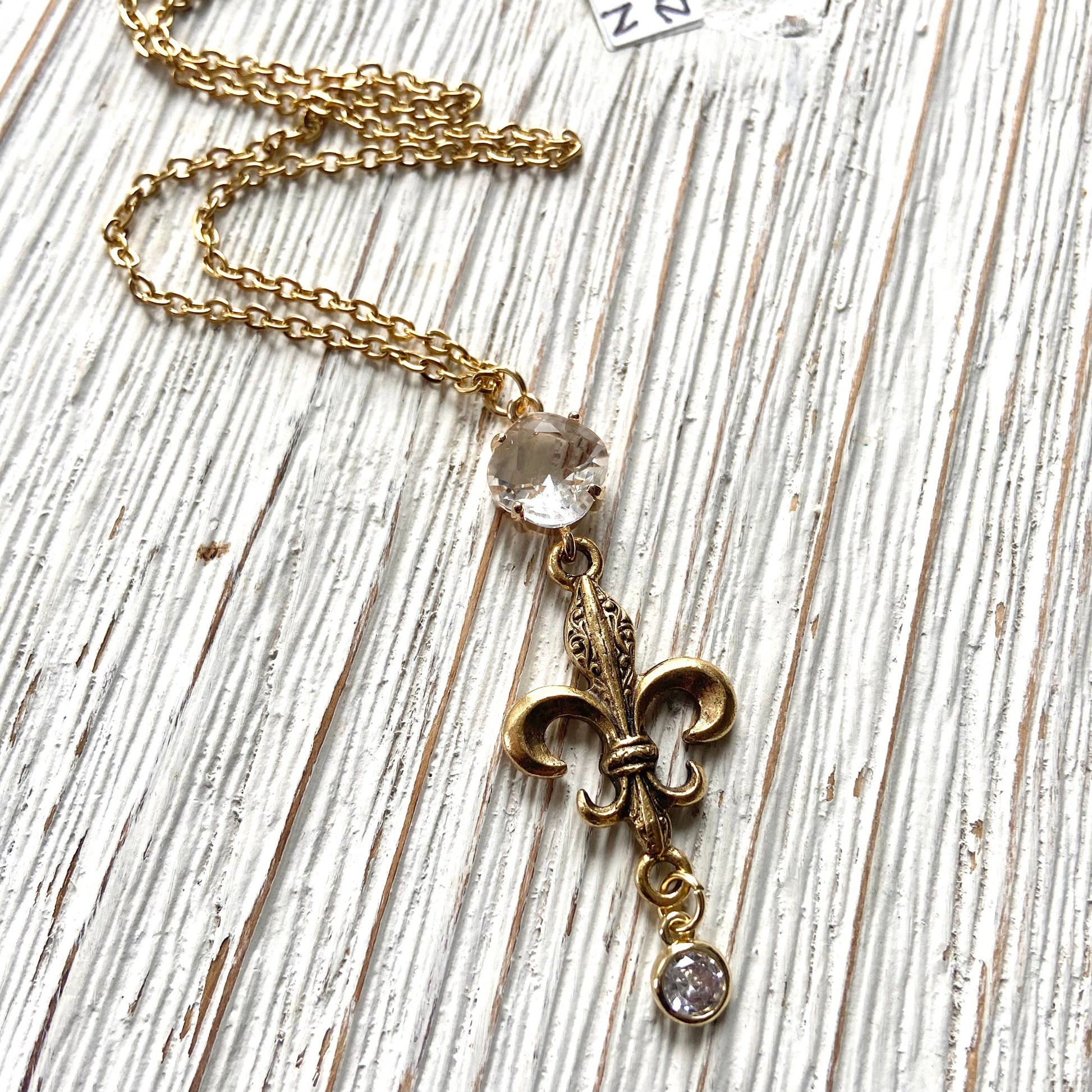 Fleur de Lis Lys Necklace (French Louisiana Quebec Paris)