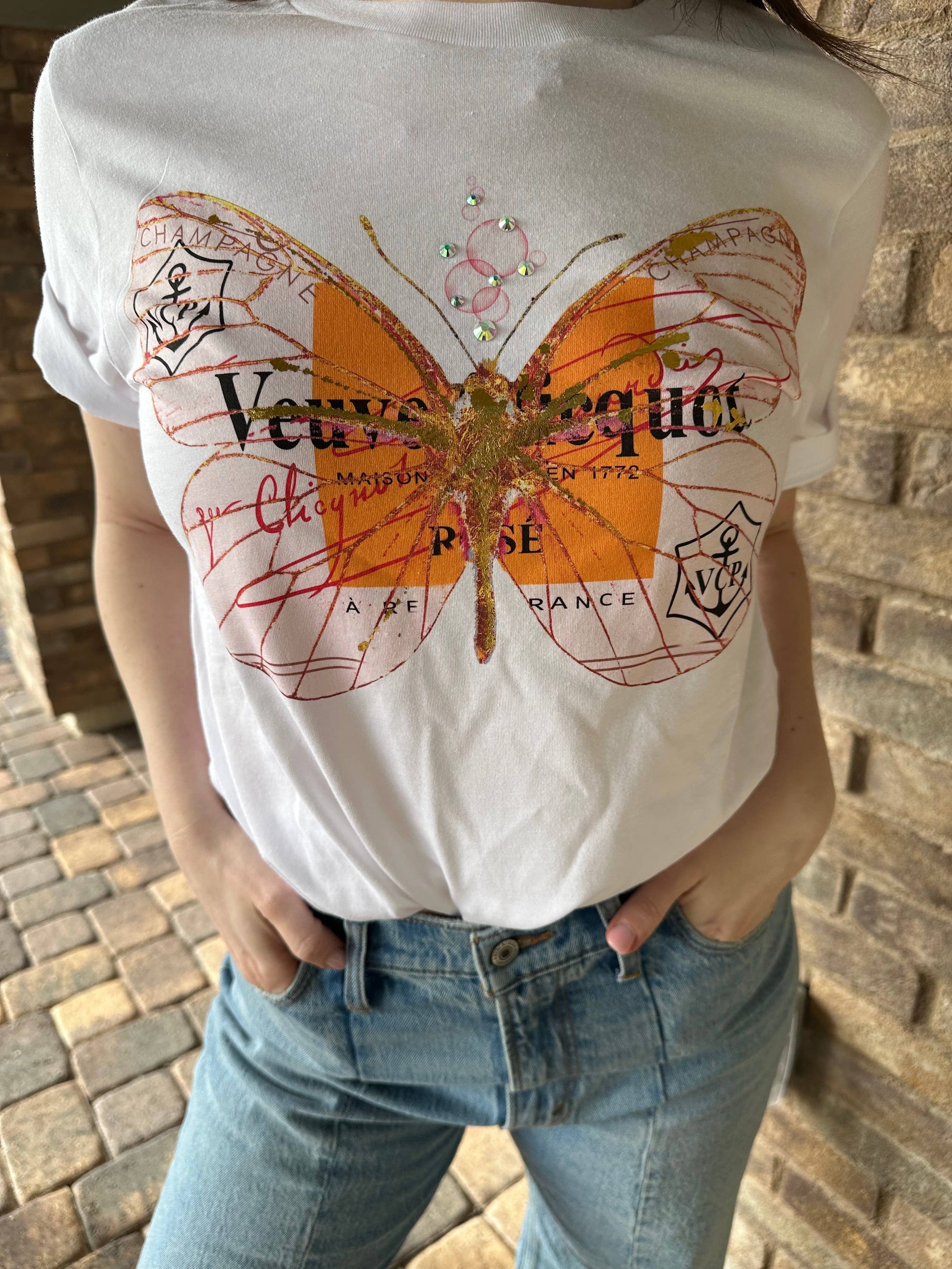 Pink and Orange Fly Graphic T-shirt, tee, sweatshirt