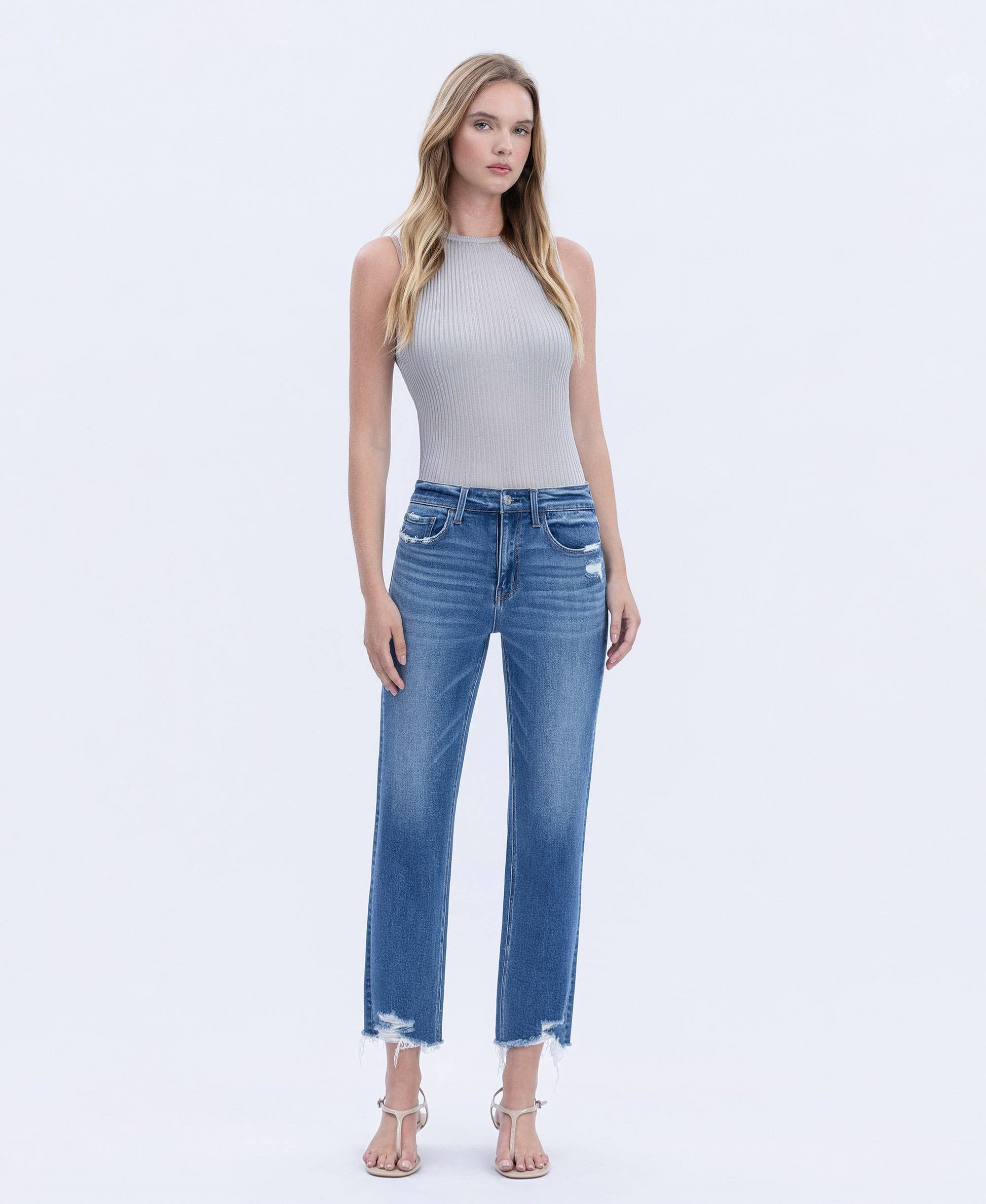 Hottie Cropped Straight Leg Jeans