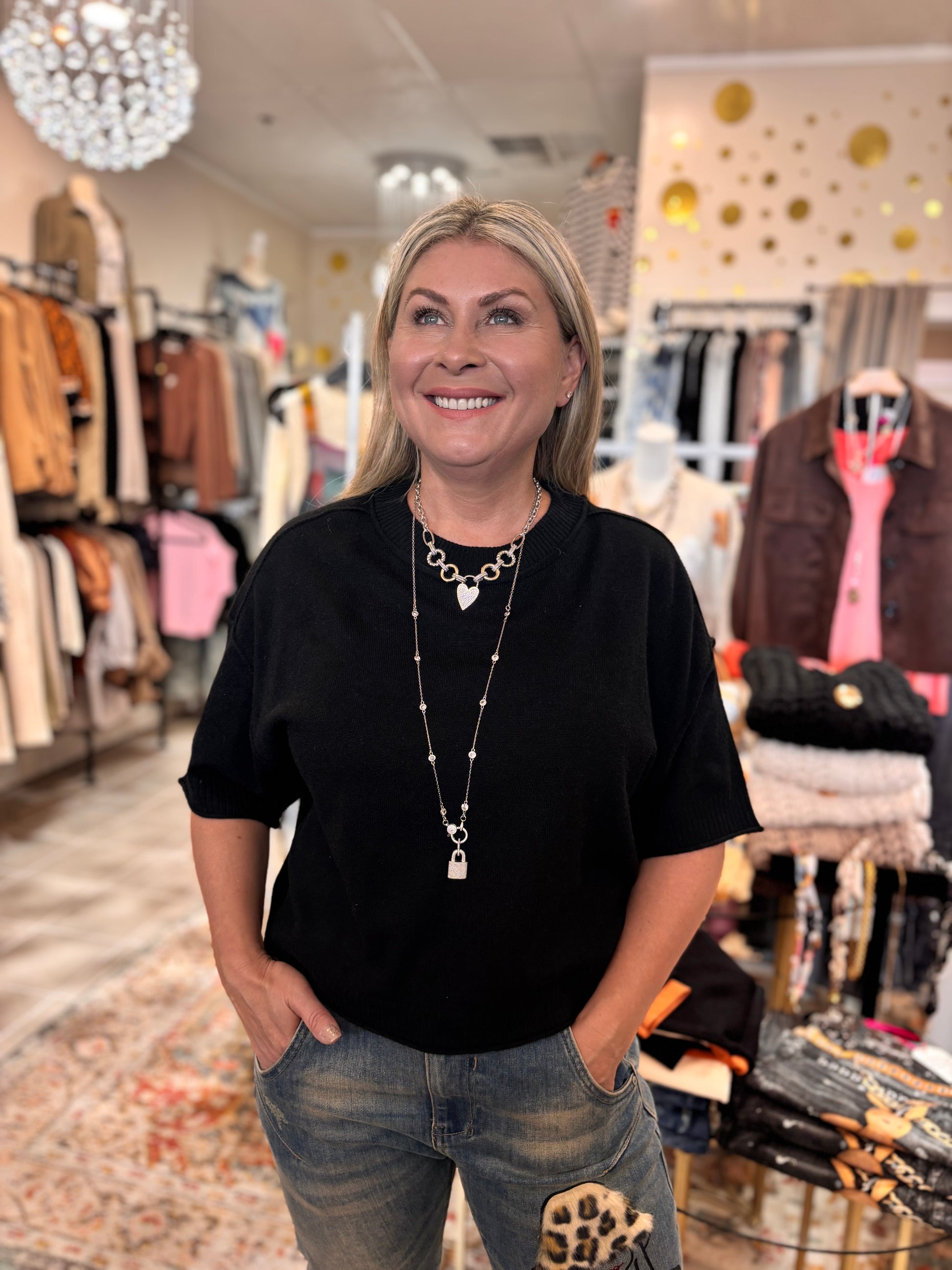 Ylena Lightweight Short Sleeve Sweater