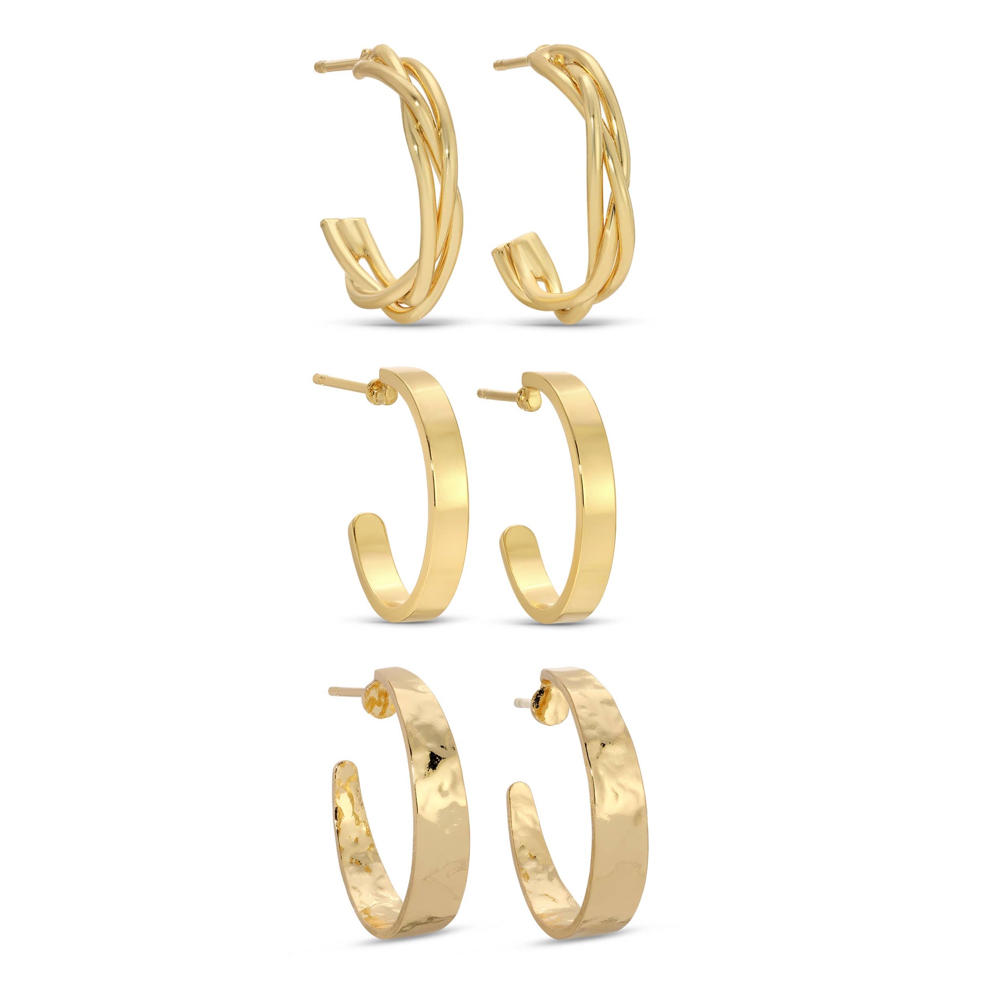 Combo 3, Assorted Textured Hoops