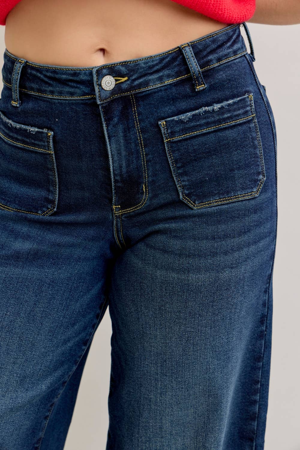 Judy Blue HW Palazzo Front Patch Pkts