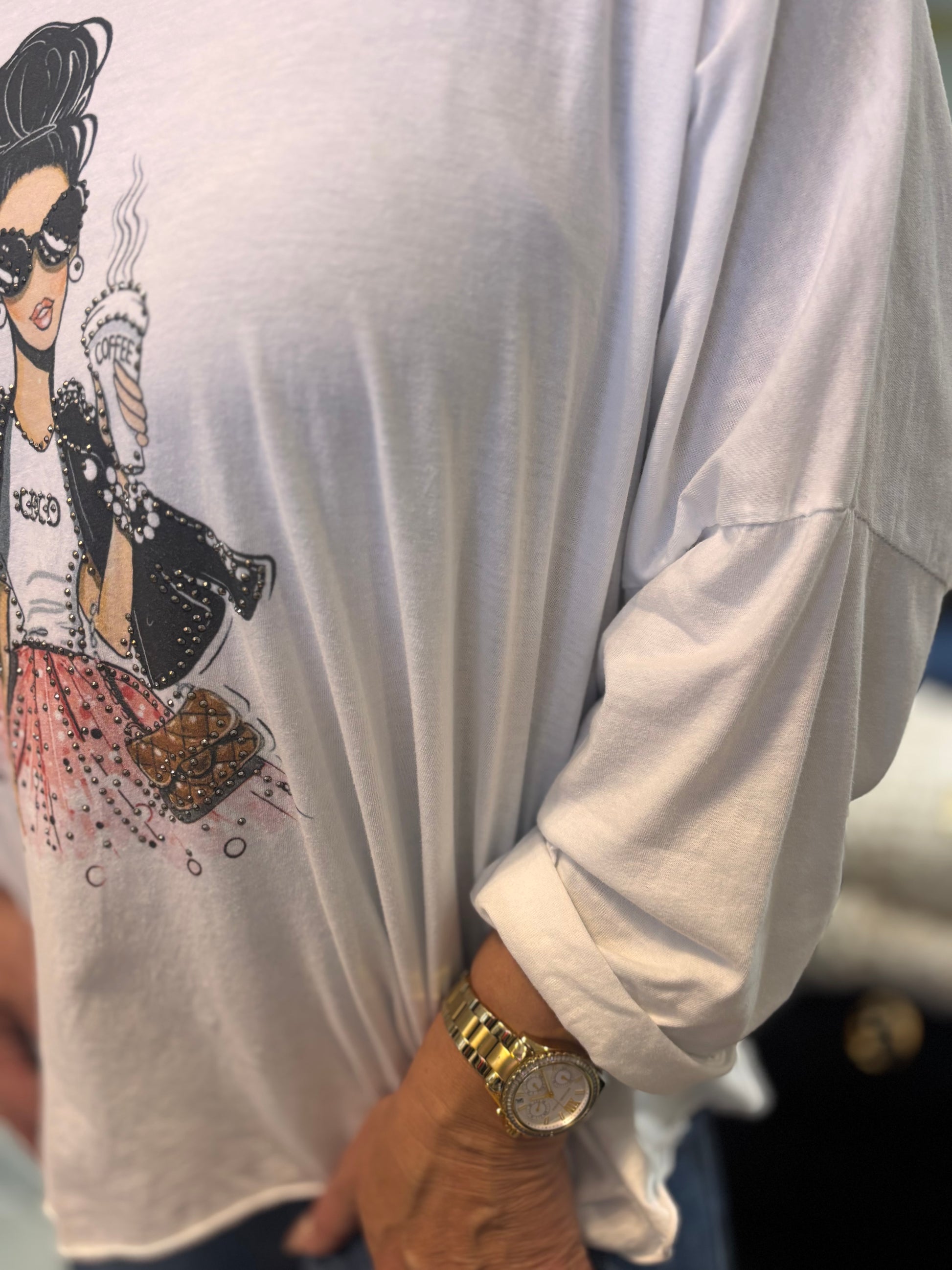 CoCo Tee - Italian Rhinestone T-Shirt