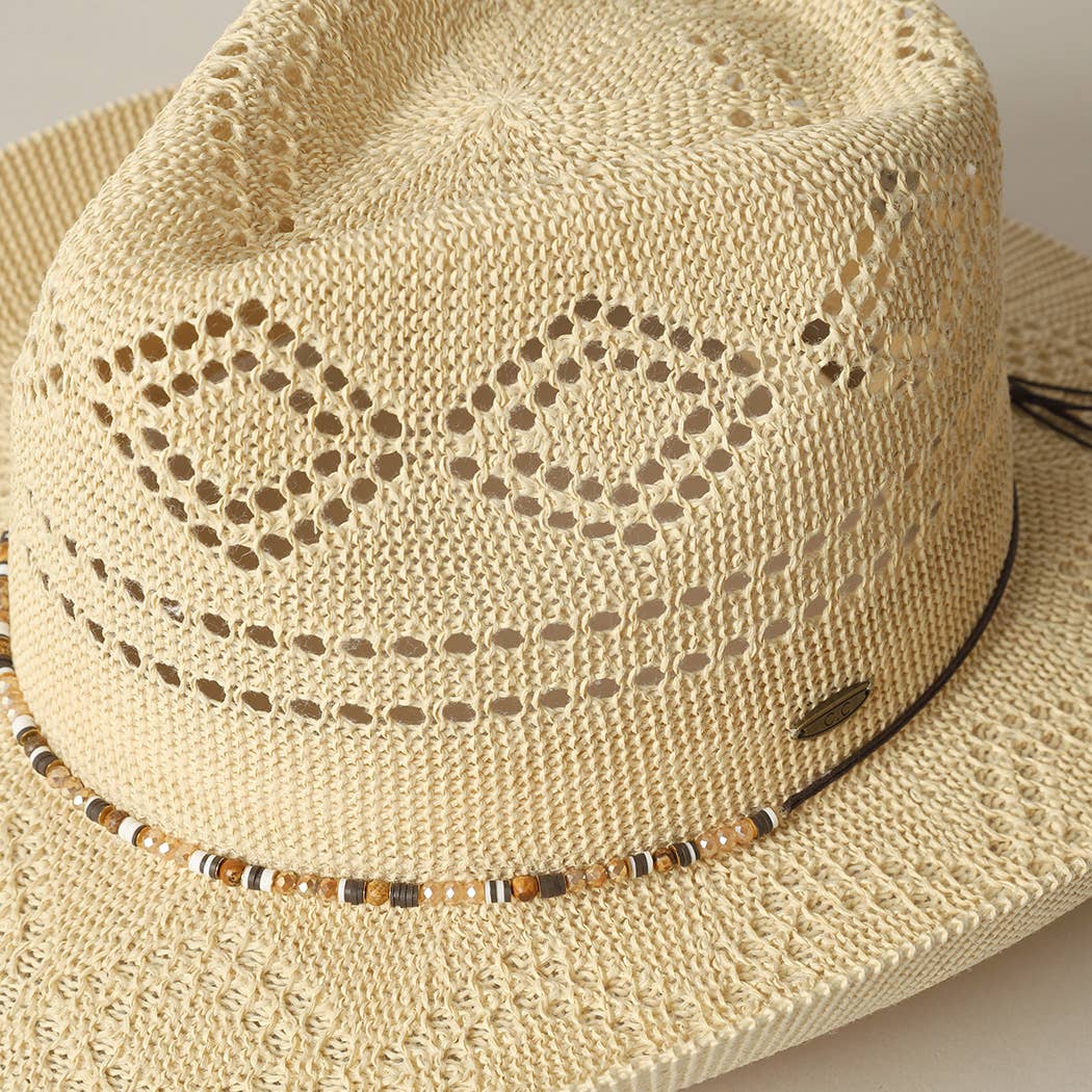 Eco-Friendly Woven Cowboy Panama Adjustable Sun Hat