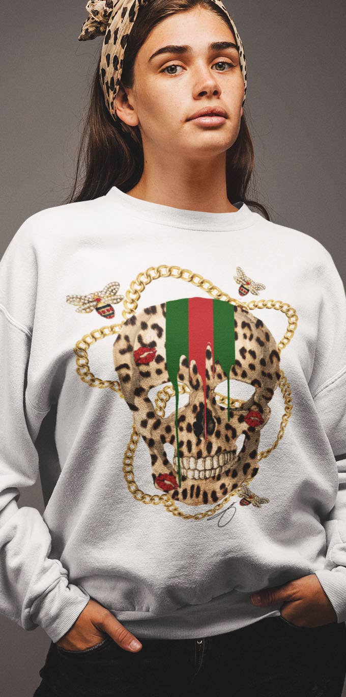 Leopard Print Skull Graphic t-shirt, tank