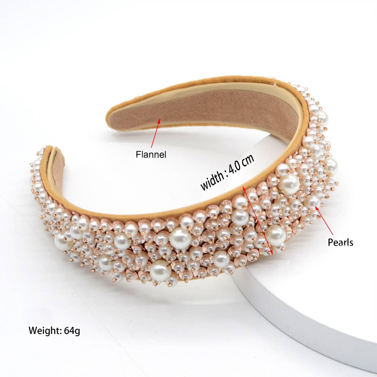 Pearly Mix Headband in Natural