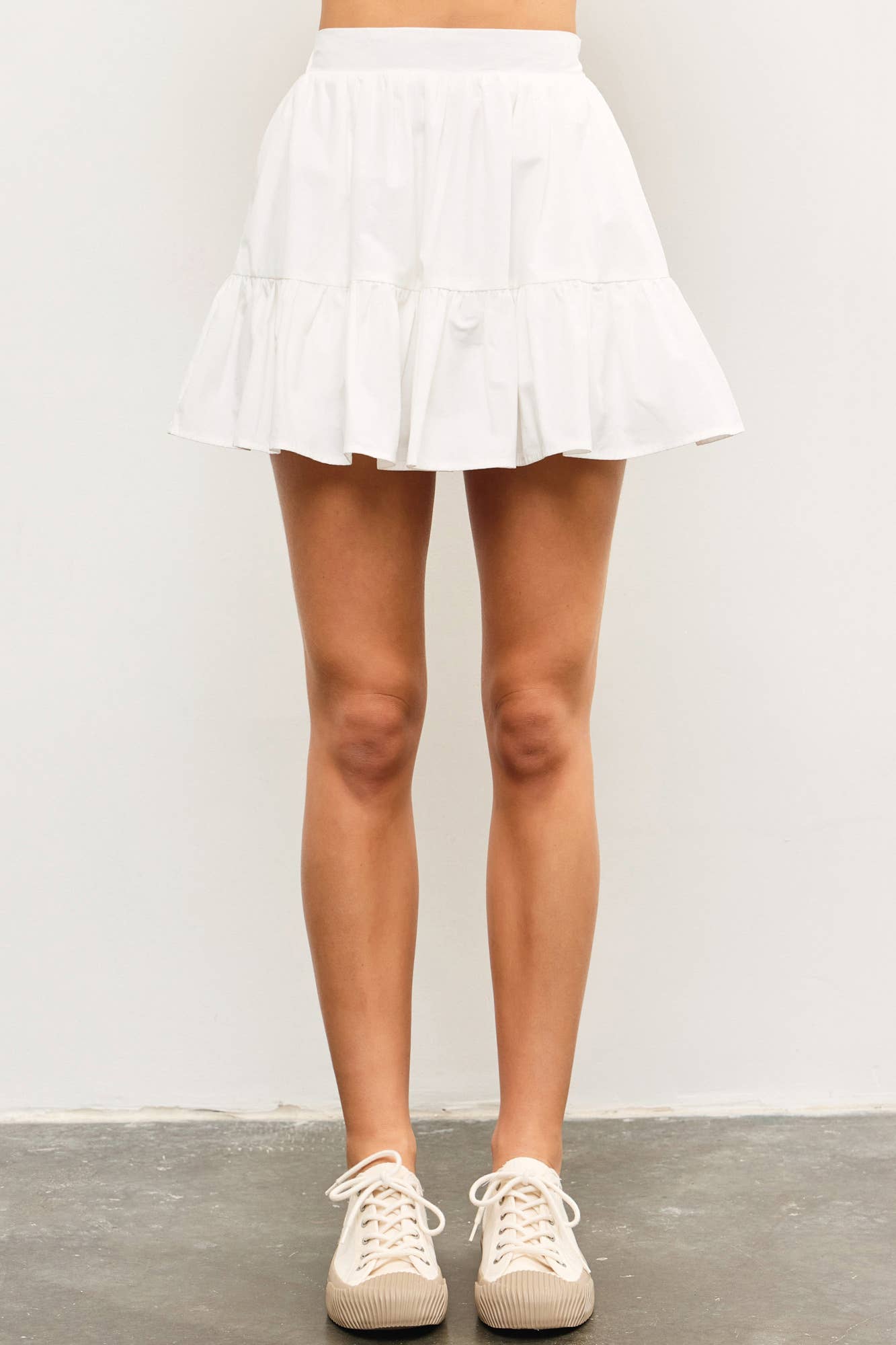 Wallace Flounce Skirt in White