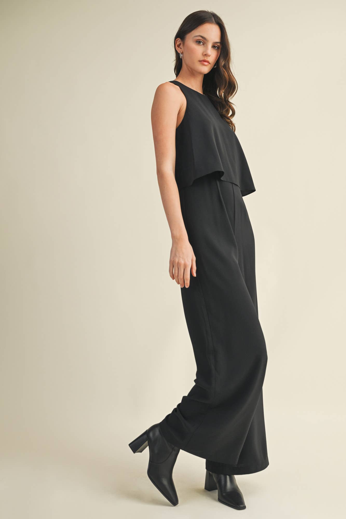 Lola Sleeveless Jumpsuit in Soft Hazel
