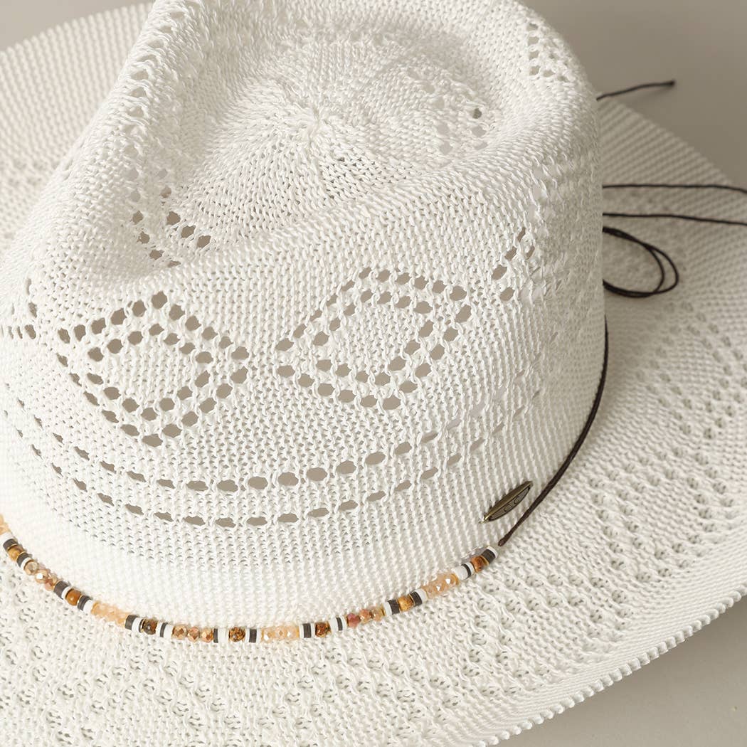 Eco-Friendly Woven Cowboy Panama Adjustable Sun Hat