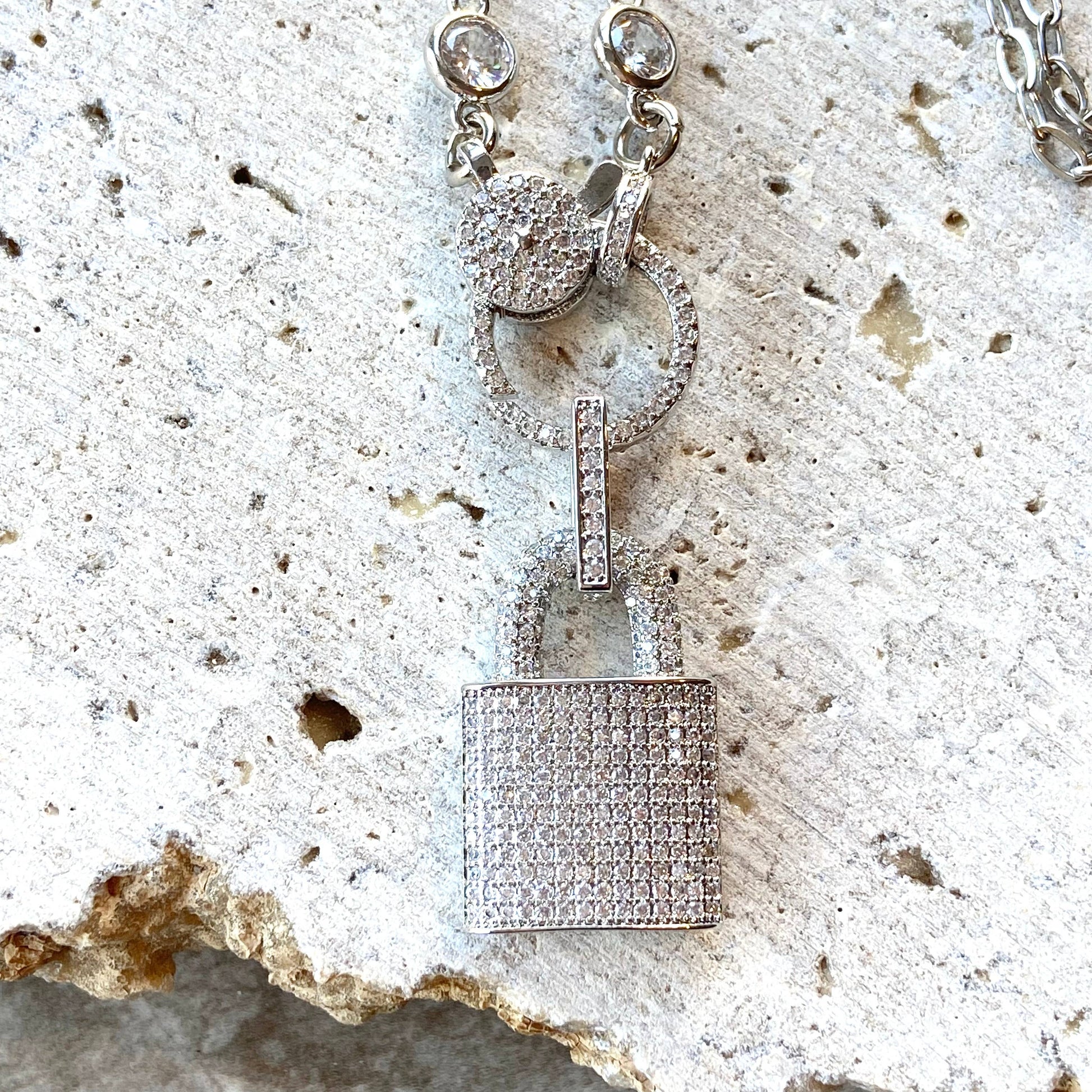 Lock Crystal Necklace