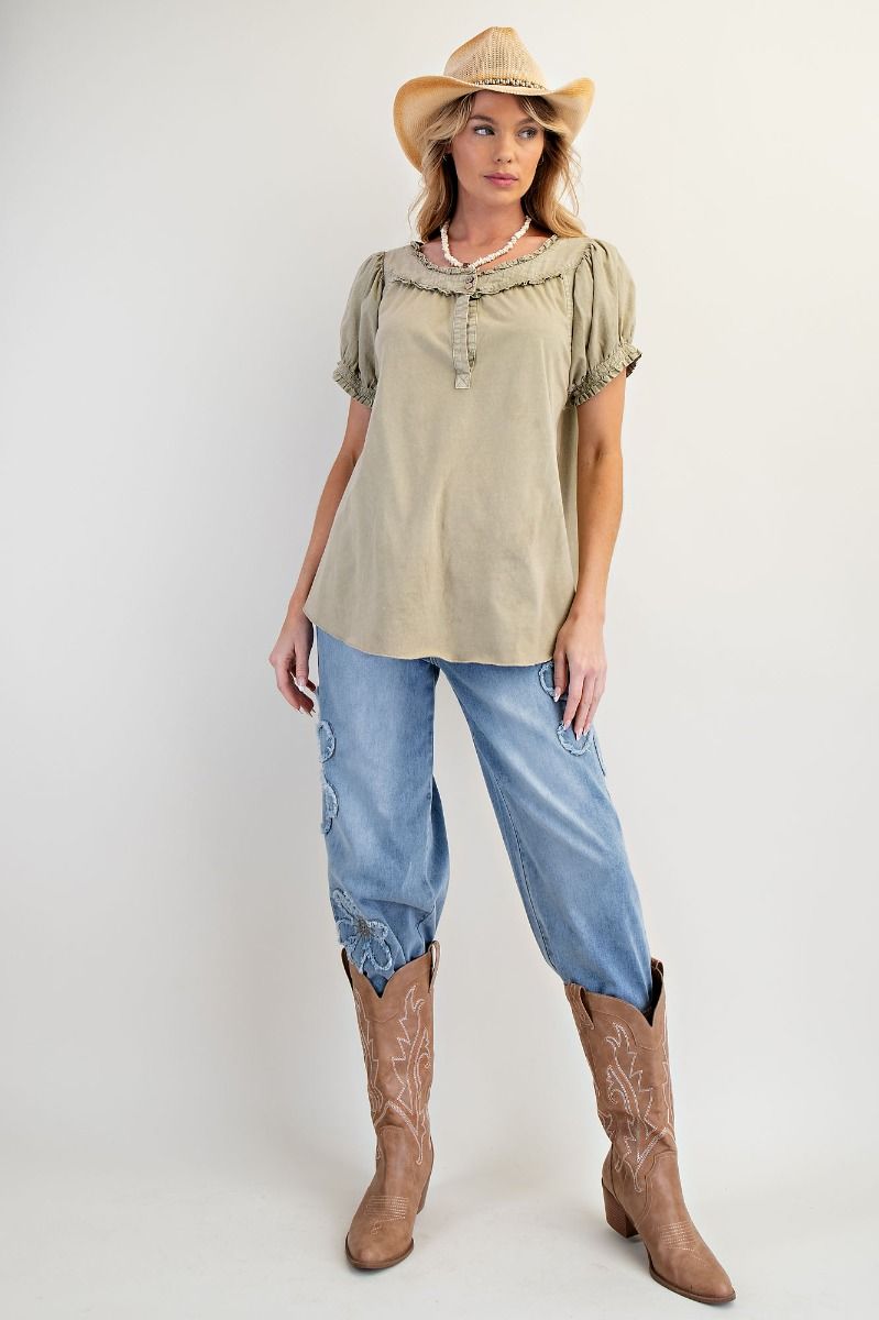 Eliza by Easel Mineral Washed Tee