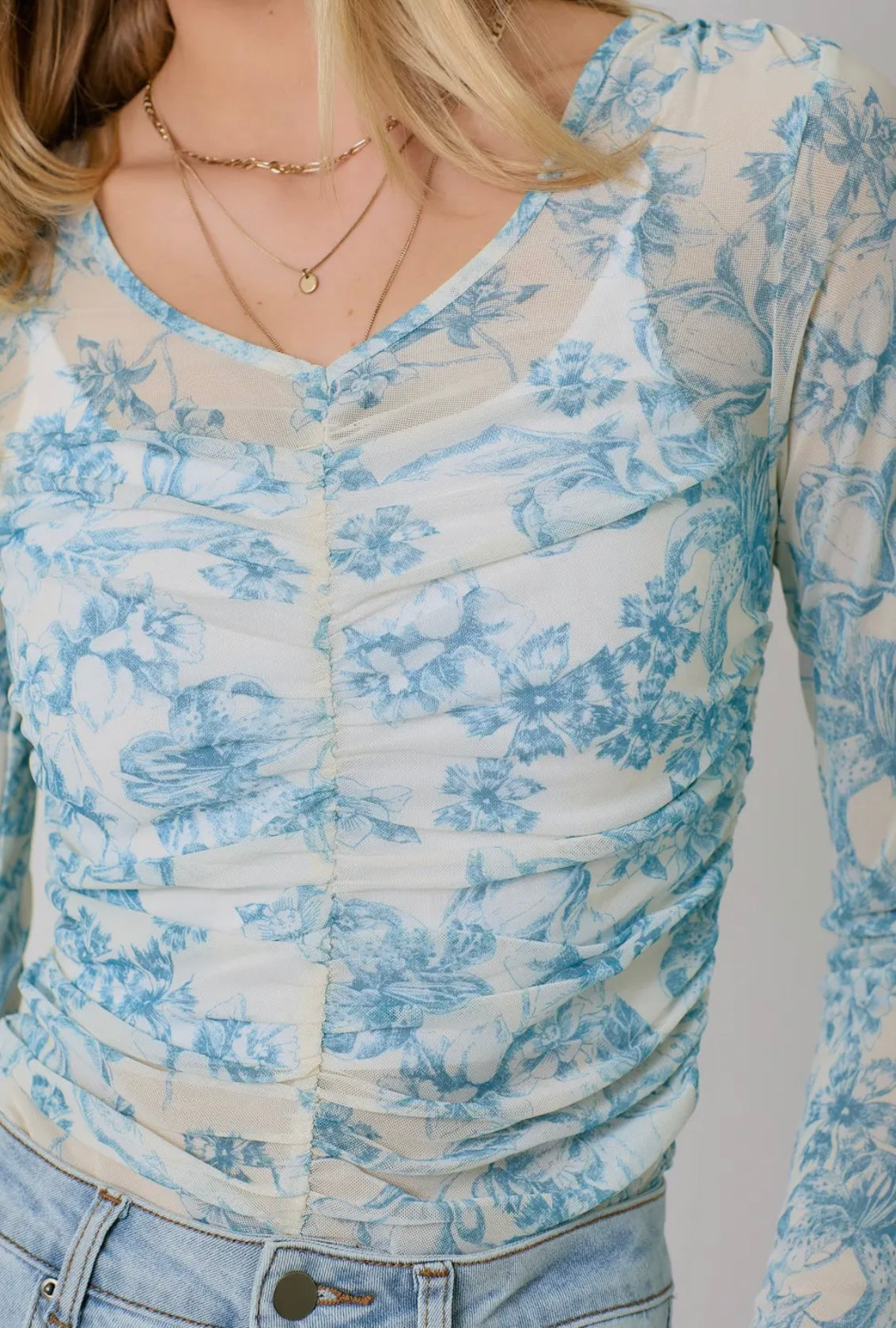 Dalia Floral Rushing Top