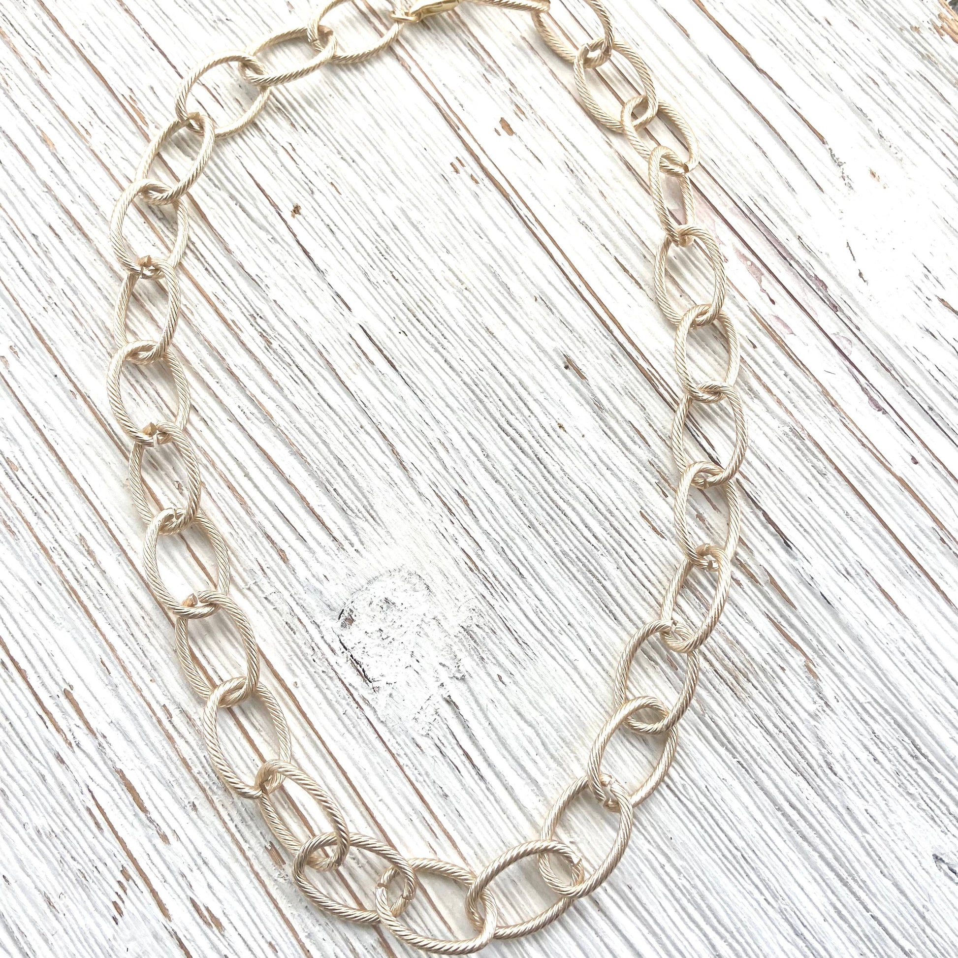 Chunky Chain Matte Gold Necklace