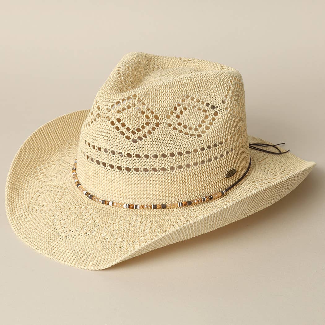 Eco-Friendly Woven Cowboy Panama Adjustable Sun Hat