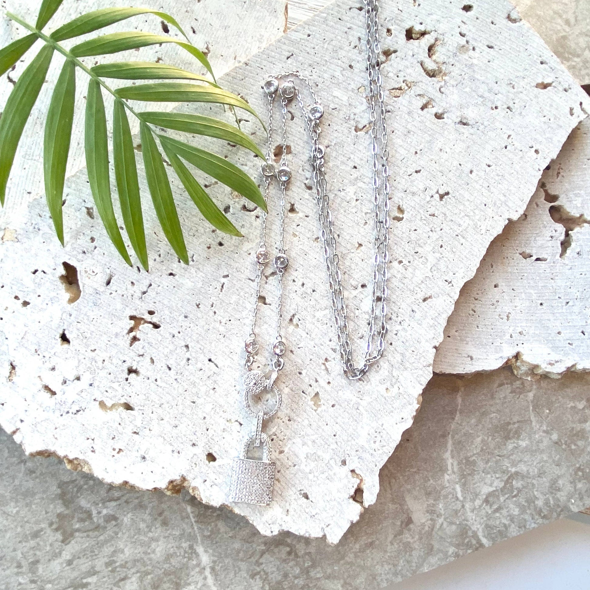 Lock Crystal Necklace