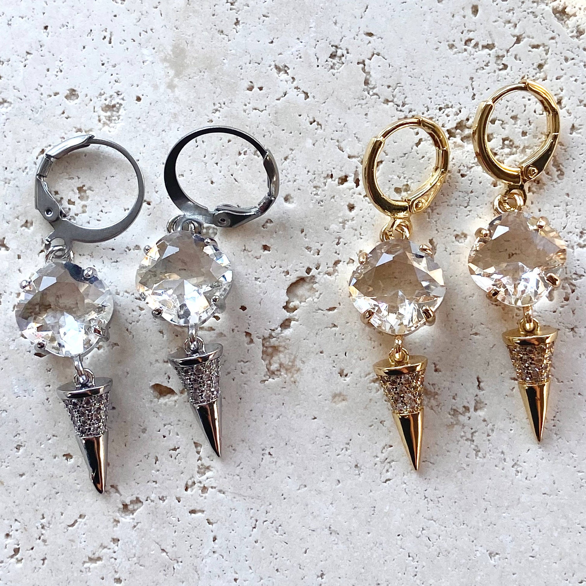 Spike Crystal Earrings