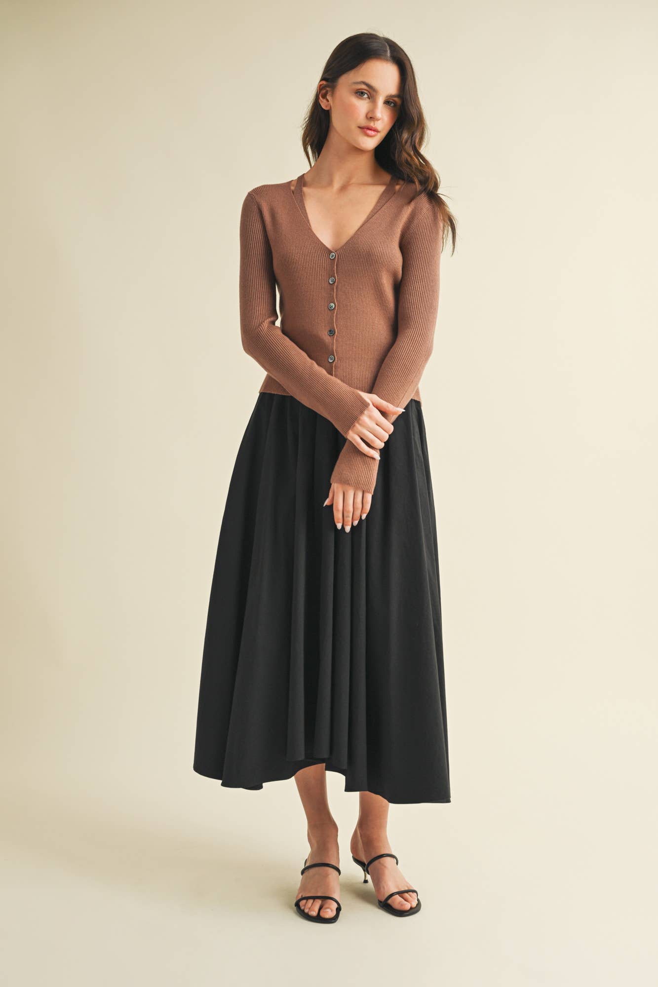 Laura layered cut out cardigan