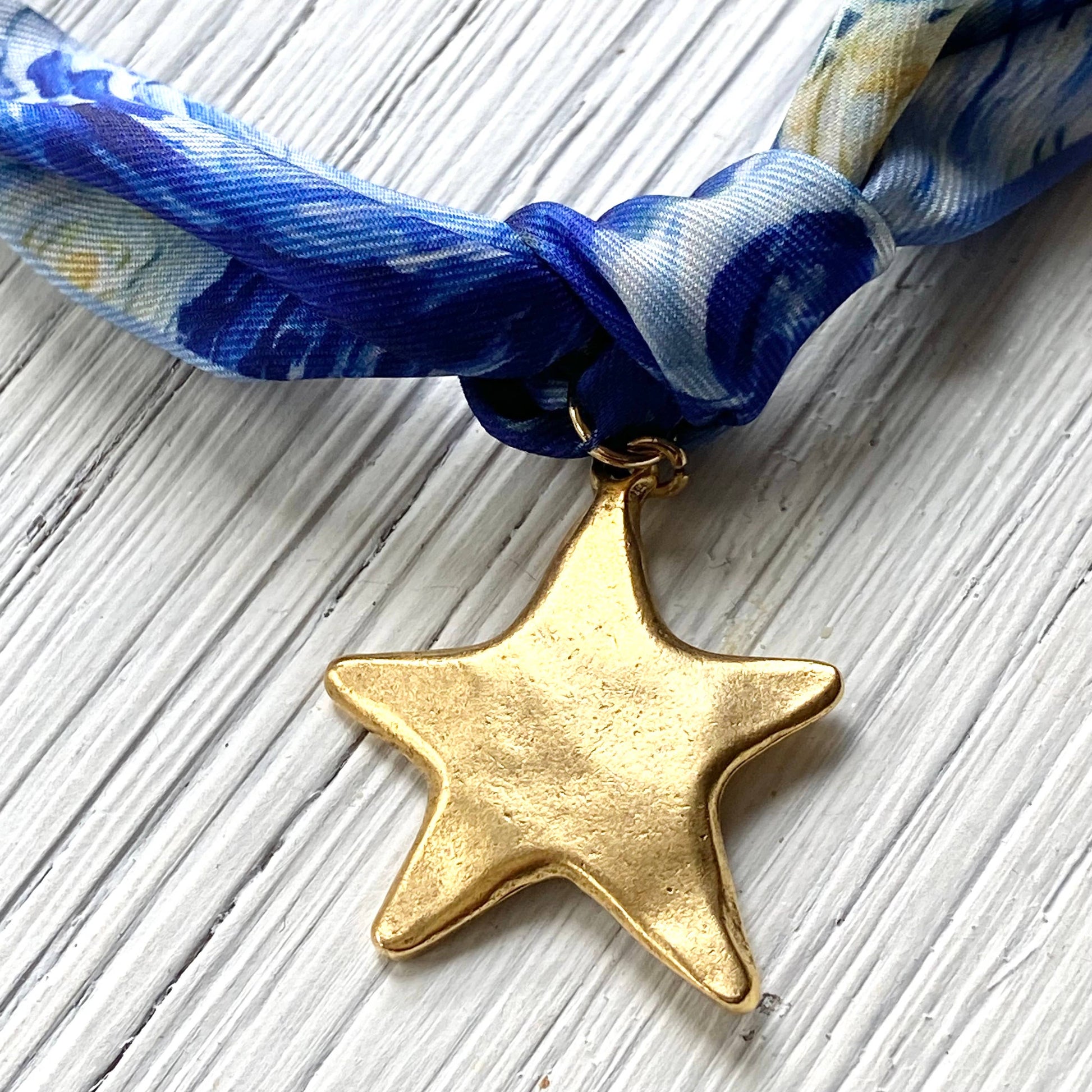 Van Gough Scarf Necklace w/ Charms + Pendants