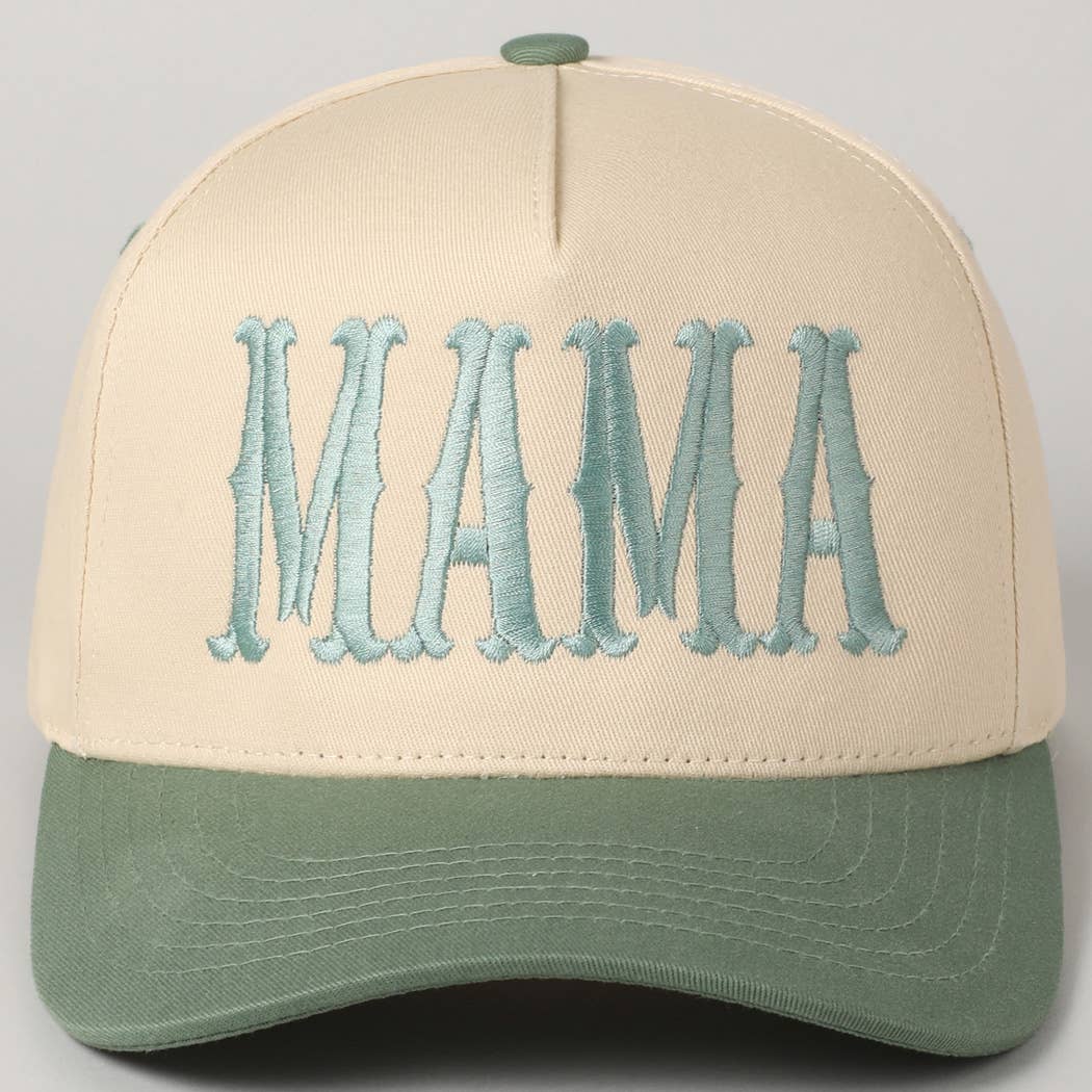 MAMA Typographic Design Embroidery Baseball Cap