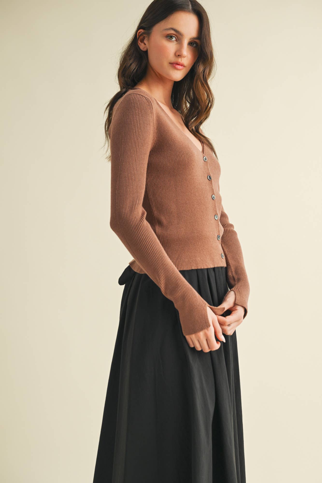 Laura layered cut out cardigan