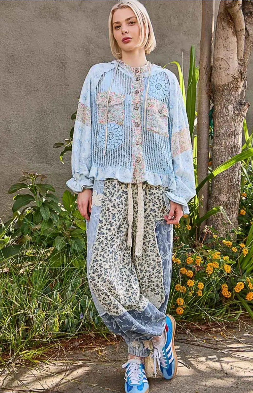 Vintage Embroidered Boho Hoodie Jacket