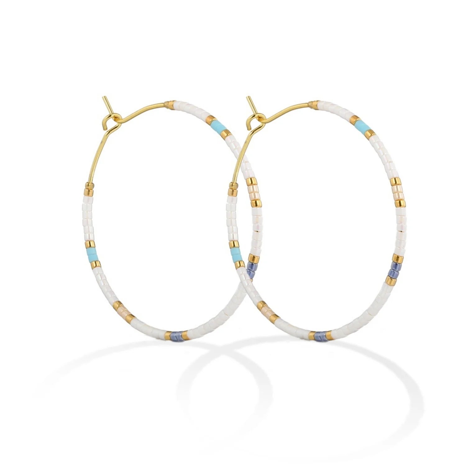 Splendid Iris Miyuki Delica Hoop Earrings