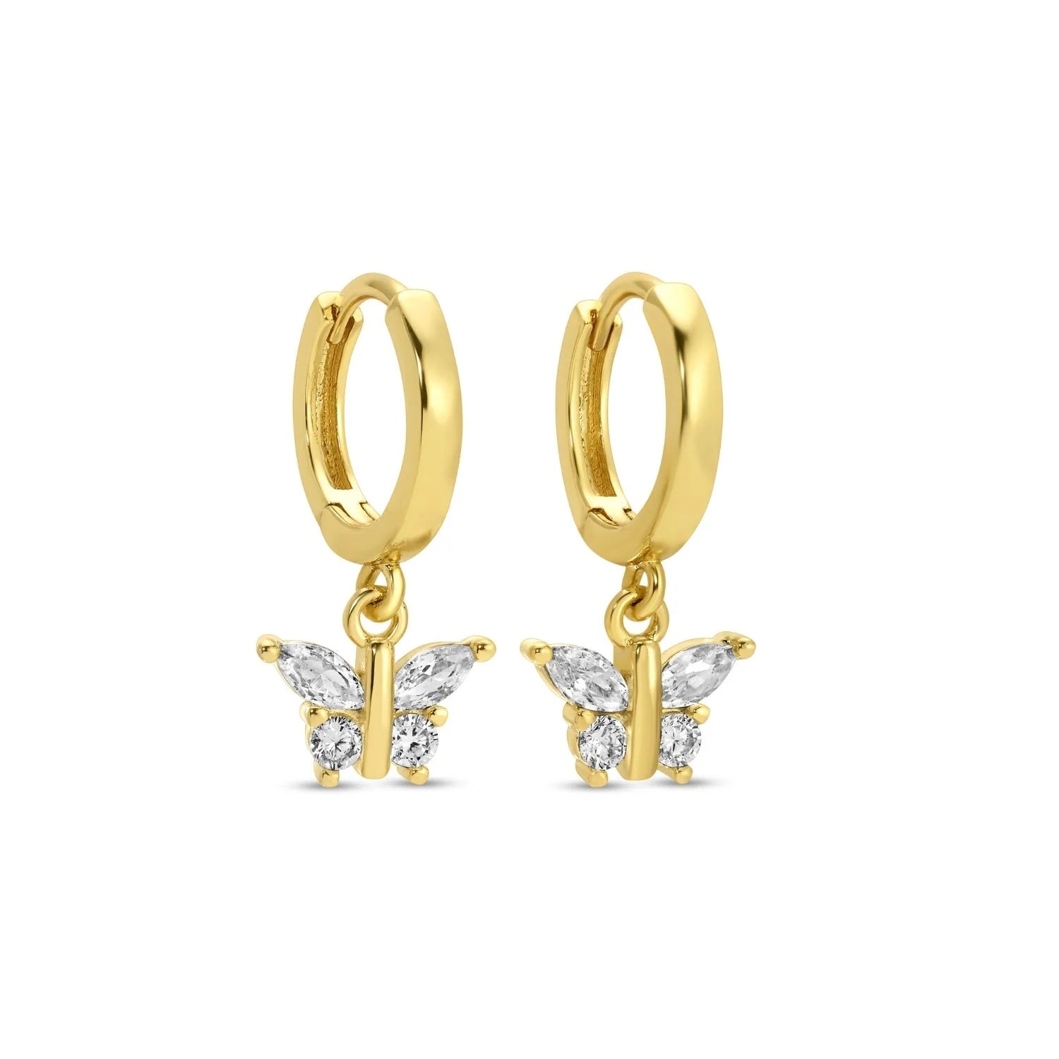 Splendid Iris Petite Butterfly Drop Huggies