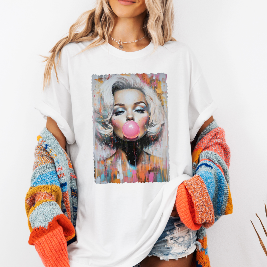 Iconic Pop Art Bubblegum Graphic Tee #5492