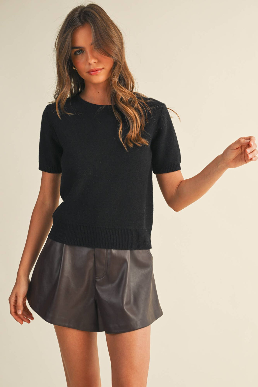 Sabine Short Sleeve Crew Neck Sweater