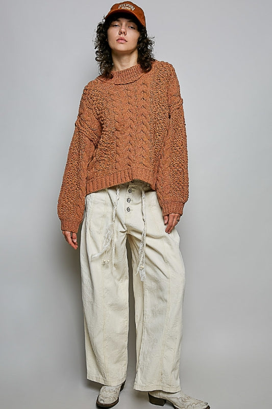 Seraphina Chenille Cable Knit Sweater