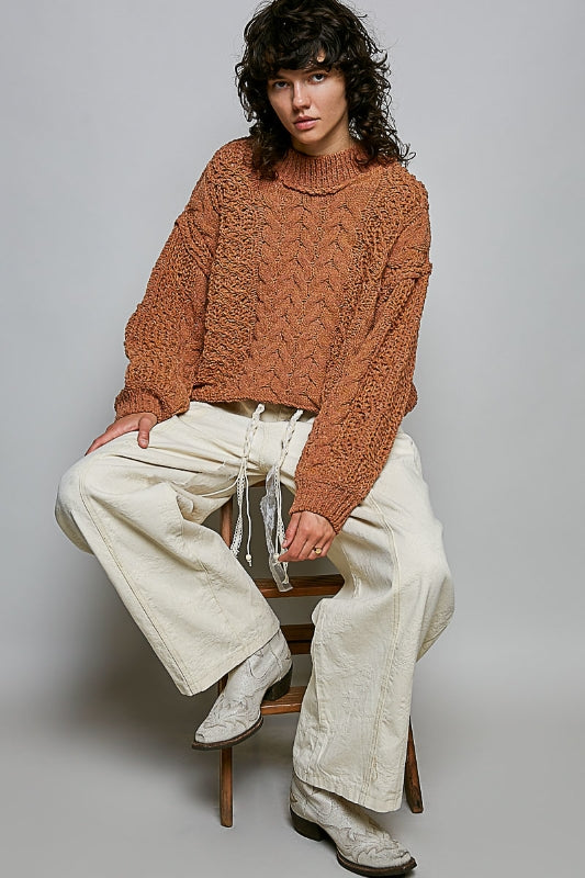 Seraphina Chenille Cable Knit Sweater