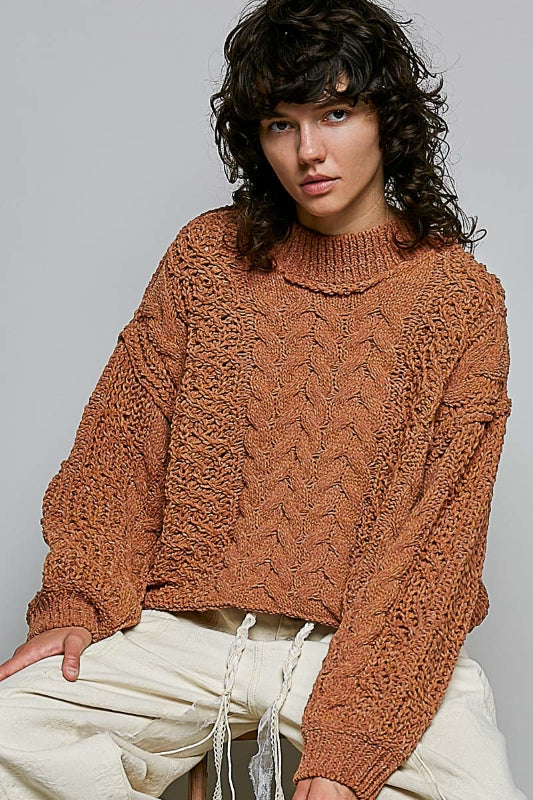 Seraphina Chenille Cable Knit Sweater