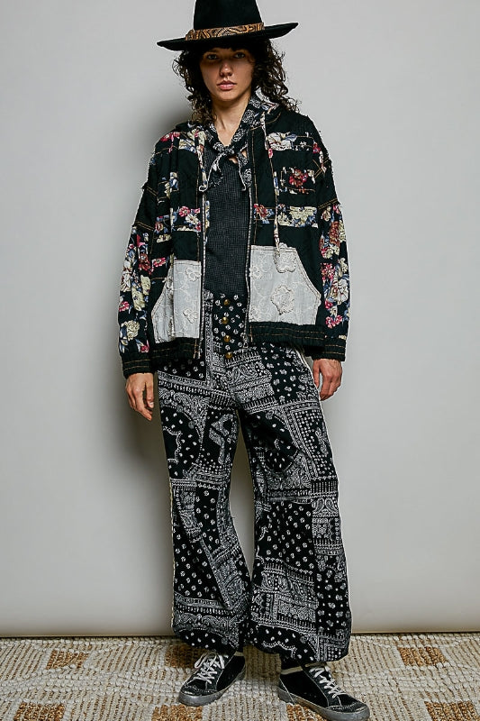 Amelie Floral Patchwork Hoodie Jacket
