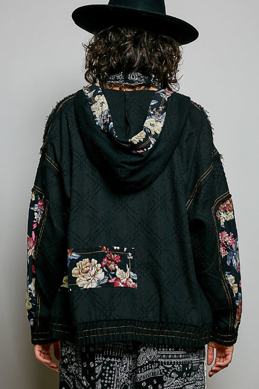 Amelie Floral Patchwork Hoodie Jacket
