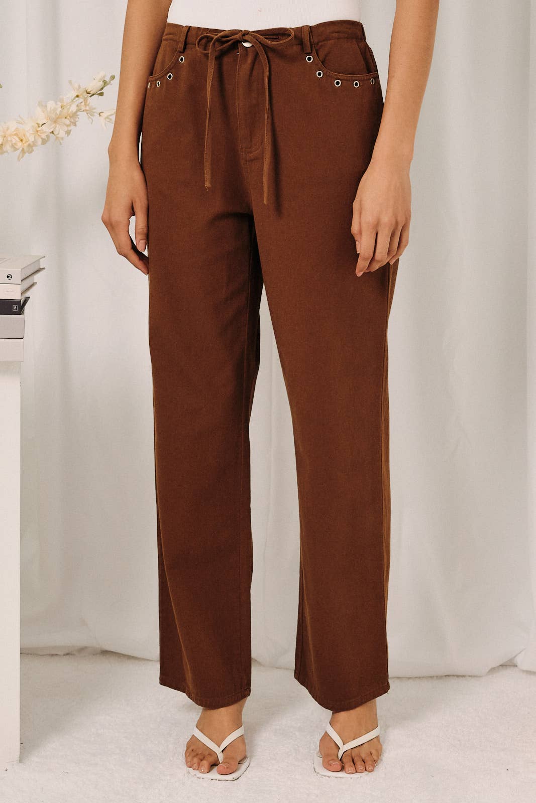 Gianna Drawstring Straight Leg Pants