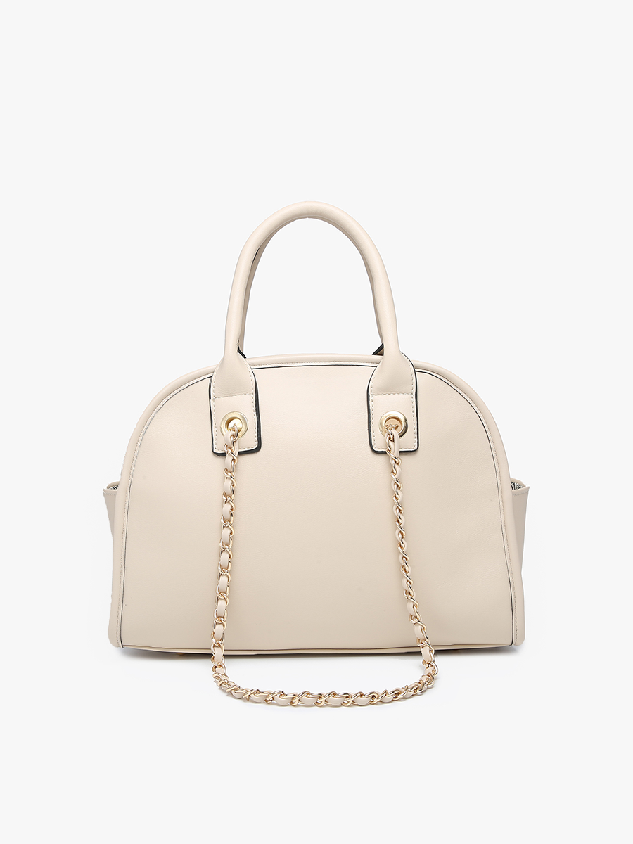 Beth Dome Satchel w/ Chain Strap