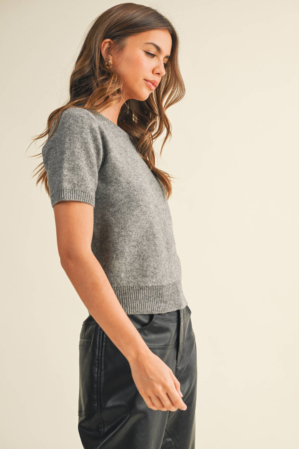 Sabine Short Sleeve Crew Neck Sweater