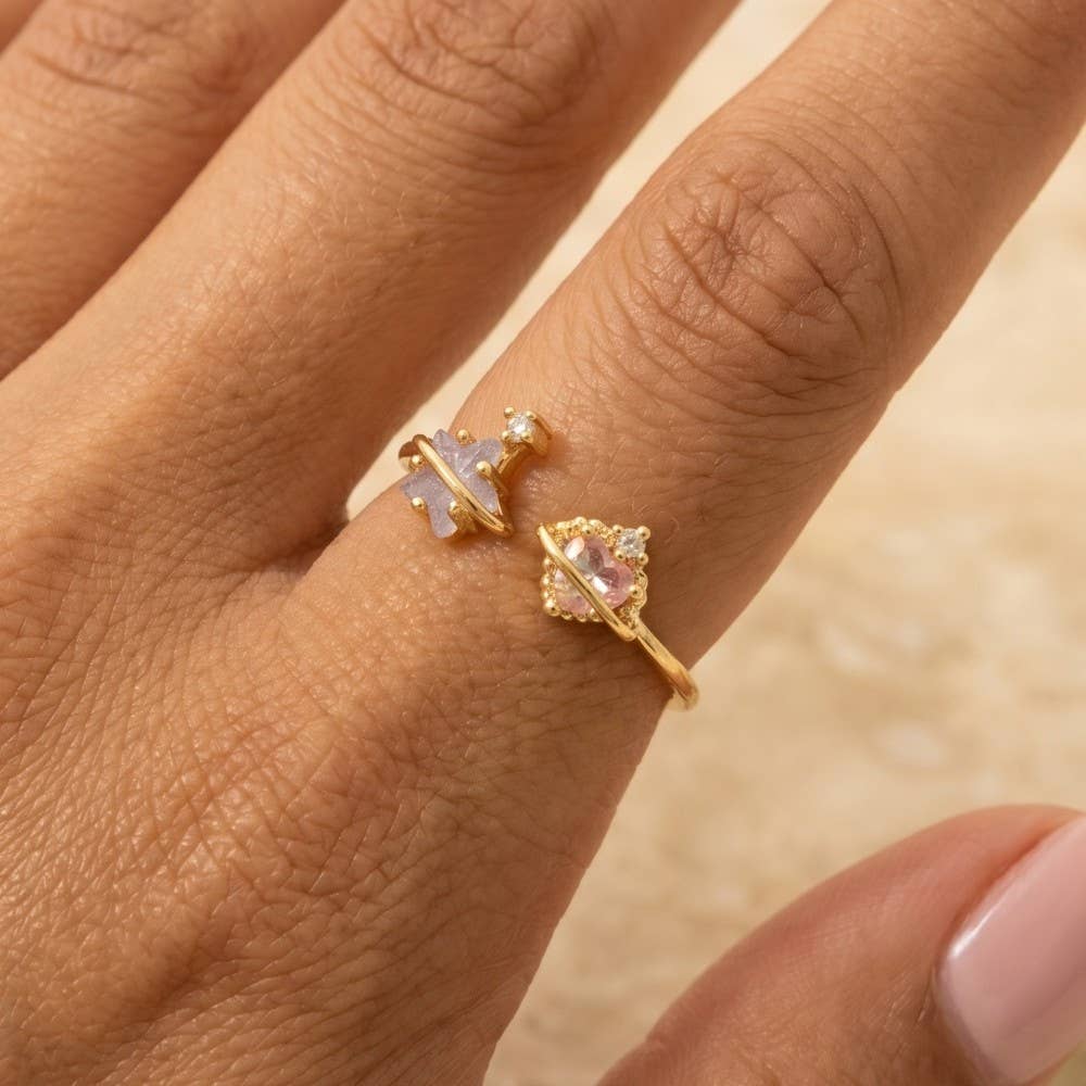 Open Rhinestone Fashion Ring