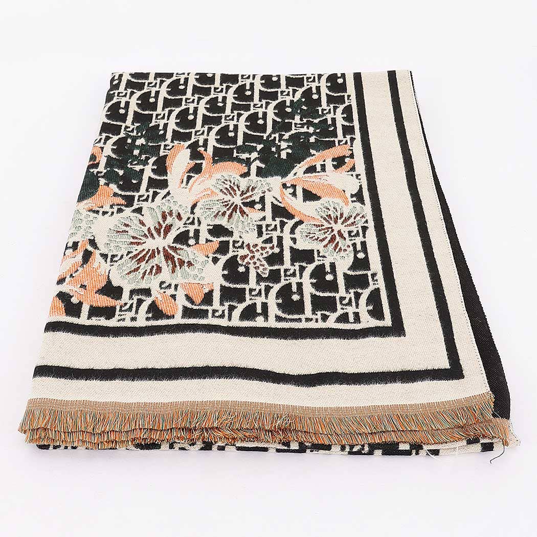 Delphine Lattice Floral Scarf