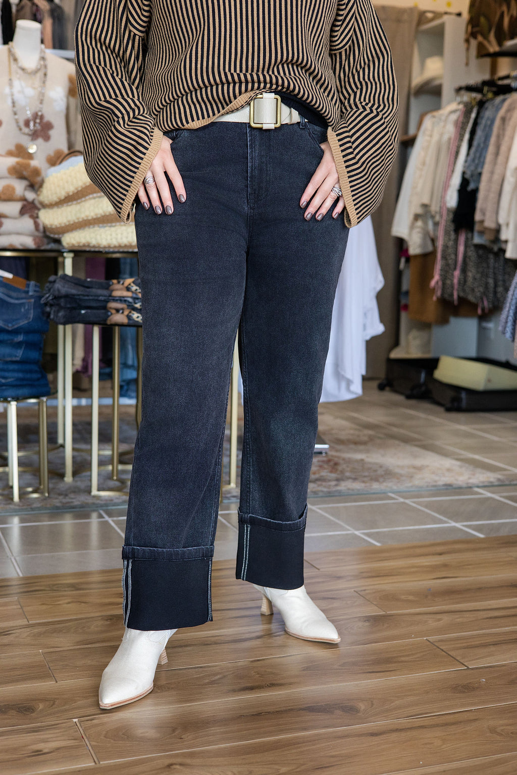 Tatum Cuffed Denim Pants