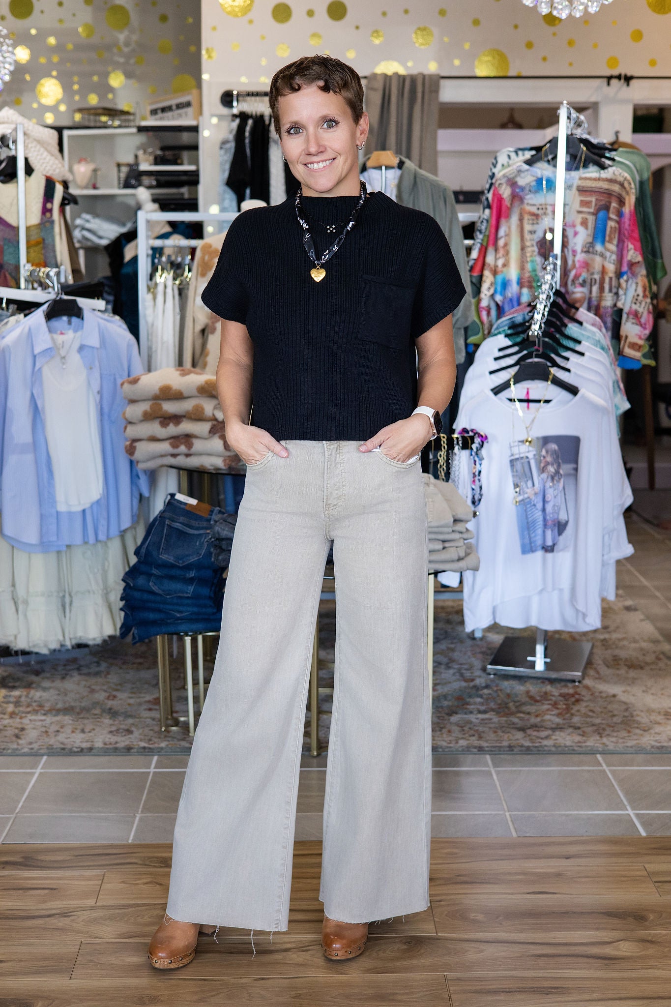 Juliette by Risen Wide Leg  Denim