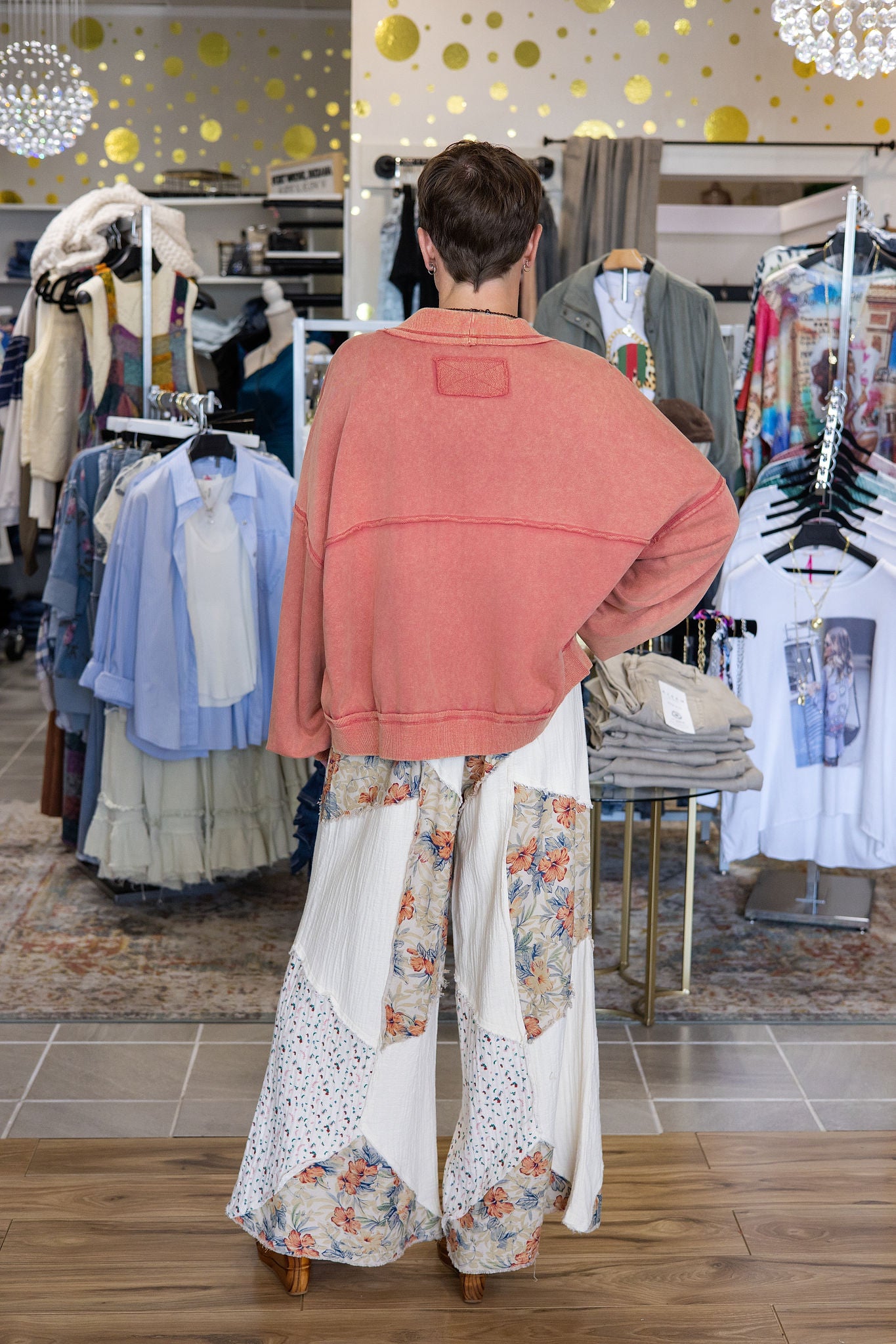 Dolly by POL Double Gauze Patchwork Pants