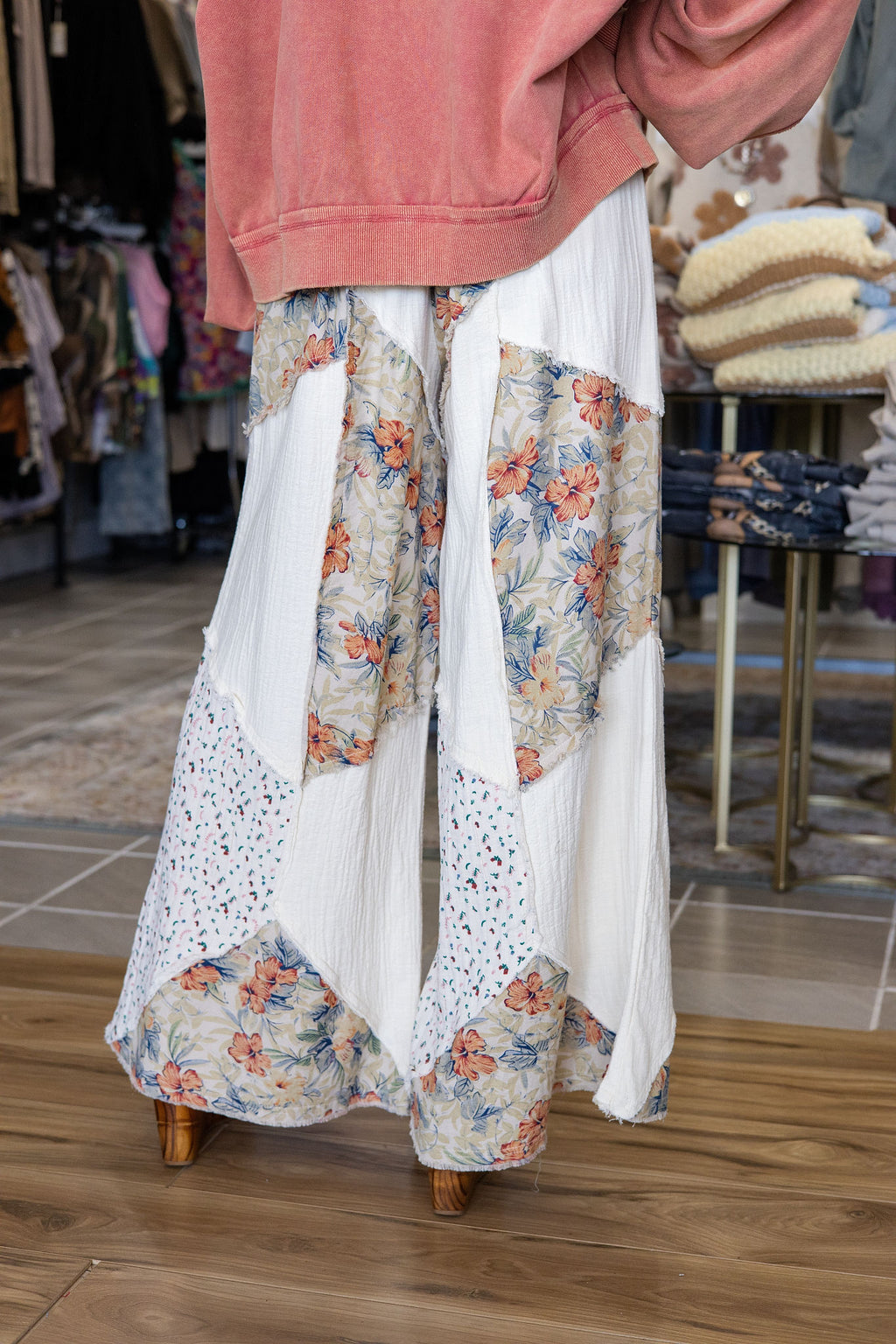 Dolly by POL Double Gauze Patchwork Pants