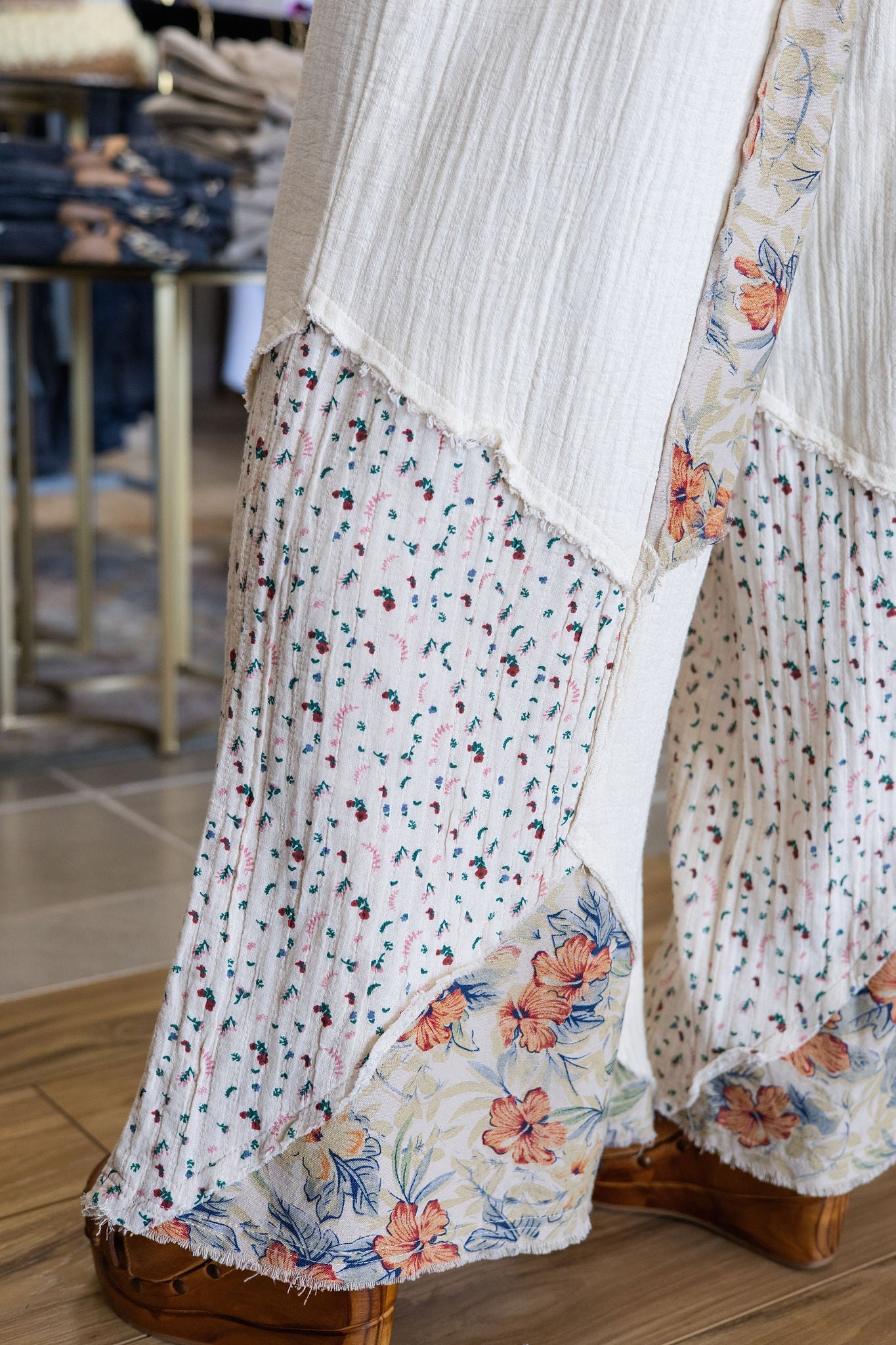 Dolly by POL Double Gauze Patchwork Pants