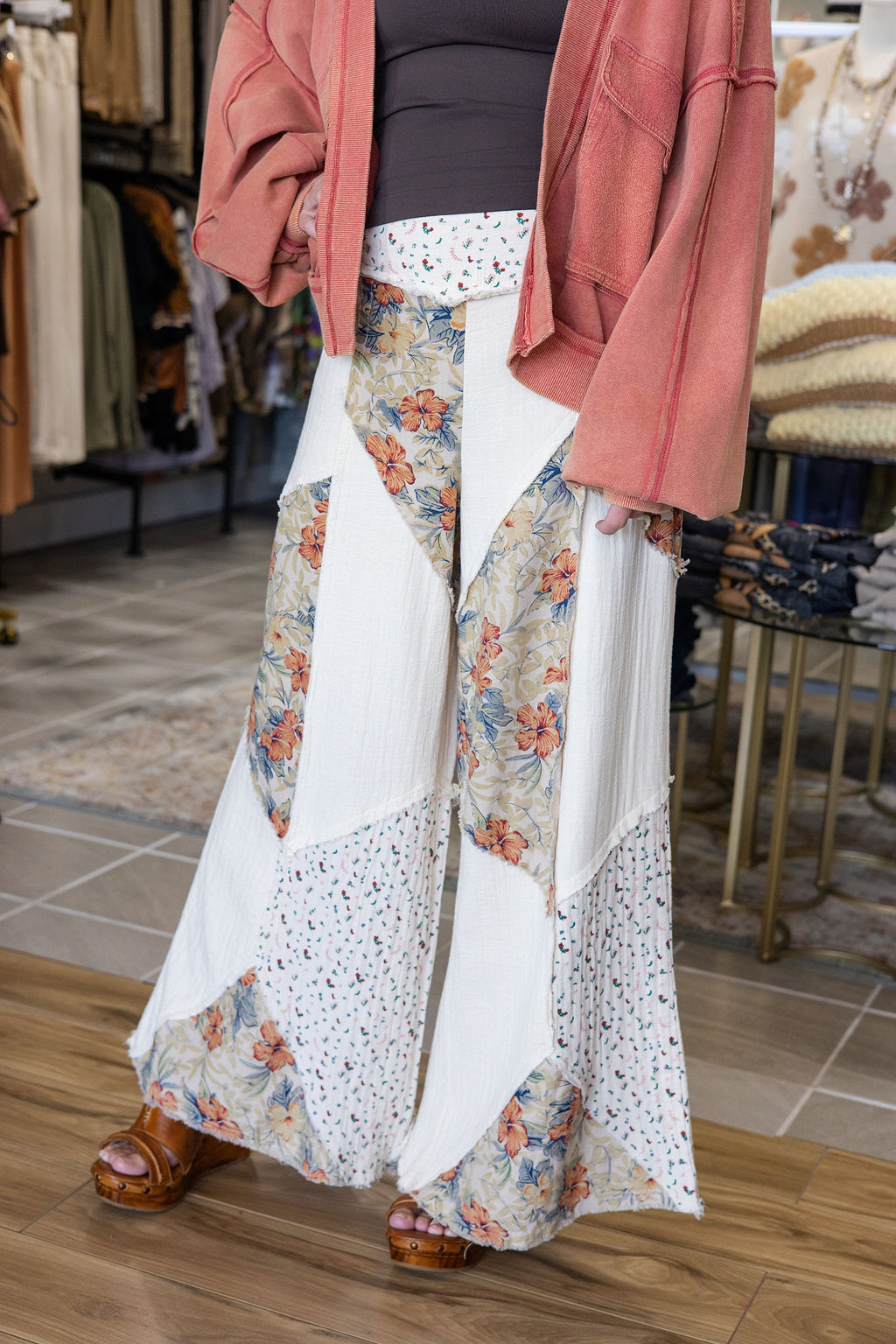 Dolly by POL Double Gauze Patchwork Pants