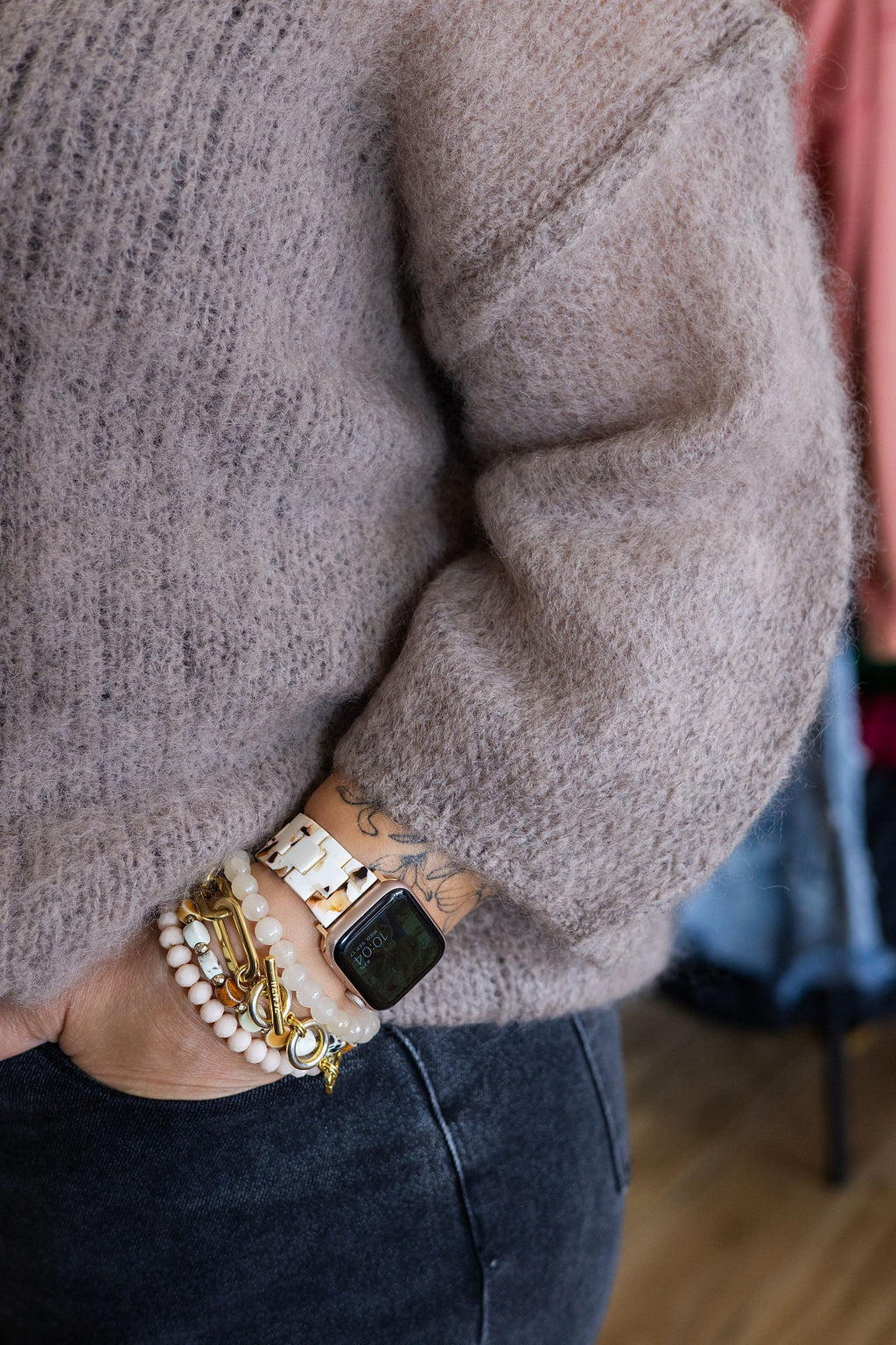 Dallas Classic Crewneck Mohair Sweater