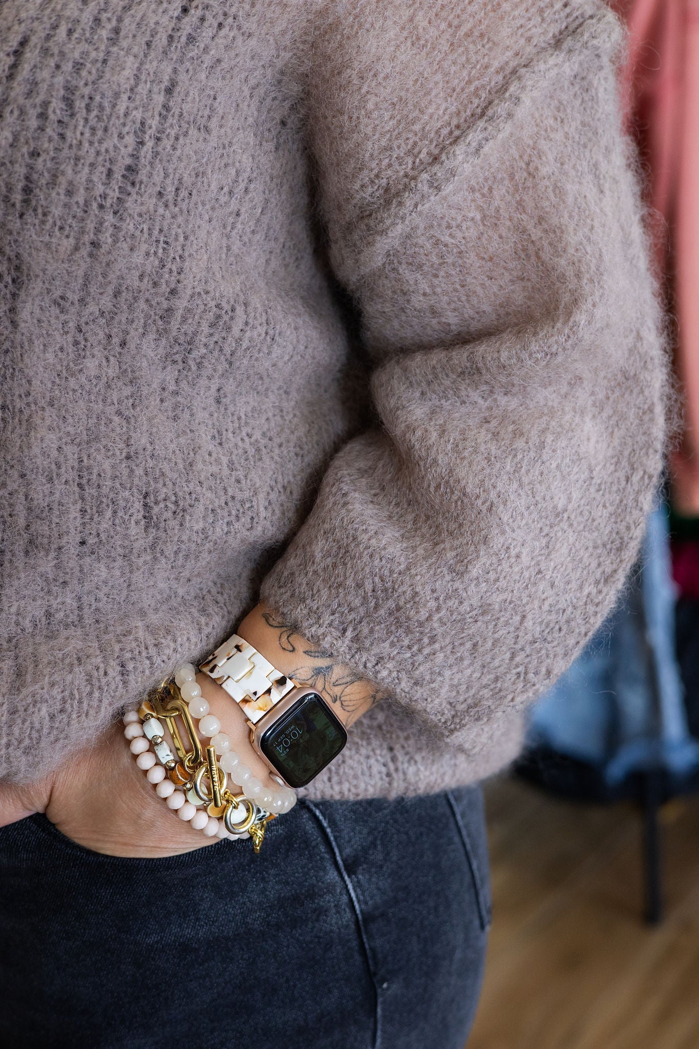 Dallas Classic Crewneck Mohair Sweater