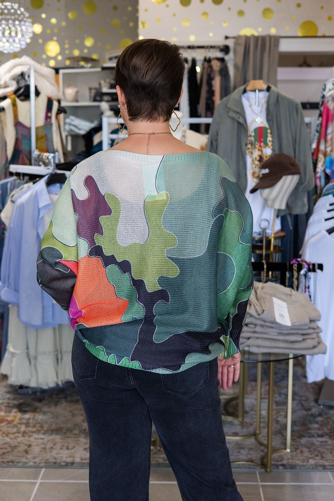 Camo Printed Sweater